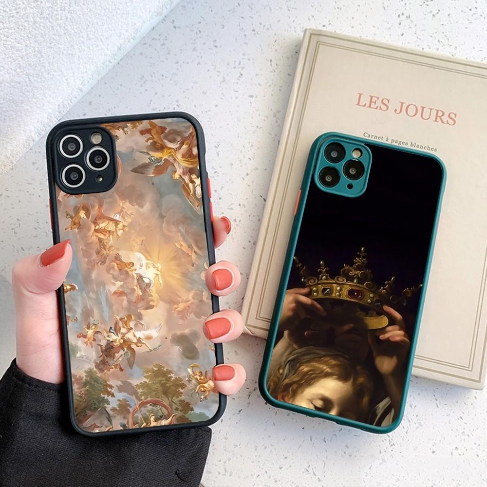 Renaissance Art Phone Case For IPhone 14 X XR XS 7 8 Plus 11 12 13 Pro MAX 13mini Matte Shockproof Case