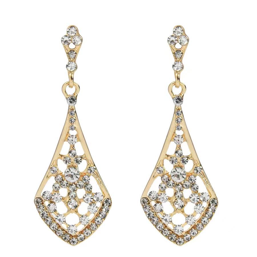 1920s Masquerade Pearl & Diamond Earrings - Gatsby Party, Bride, Wedding, Ball