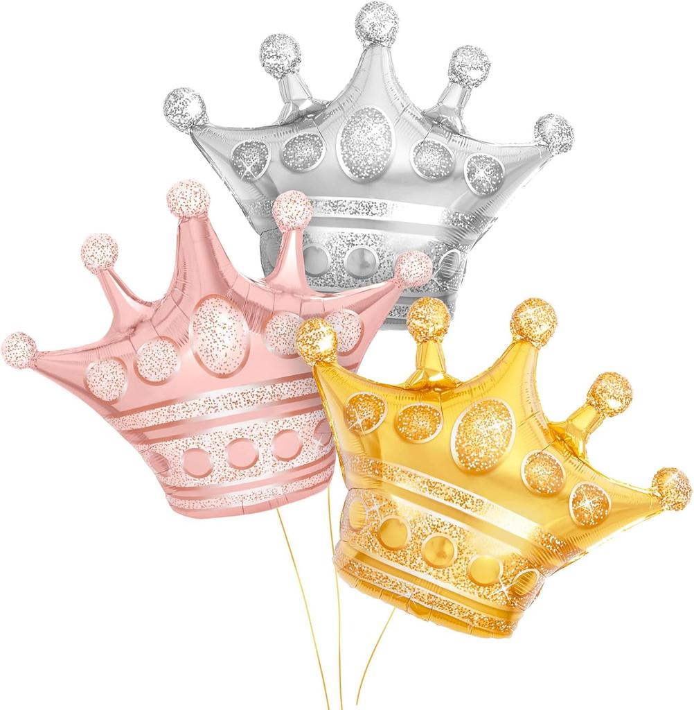 1set Kings Balloons King's Head Crown Aluminum Film Balloon Baby Shower Birthday Party Jesus Decorat King Christmas Gift Globos