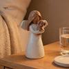 Unique Gifts for Cat Owners Angel Holding Puppy Figurine, Cute Dog Resin Statue Home Small Tabletop Sculptures Shelf Desk Decor, Handcrafted