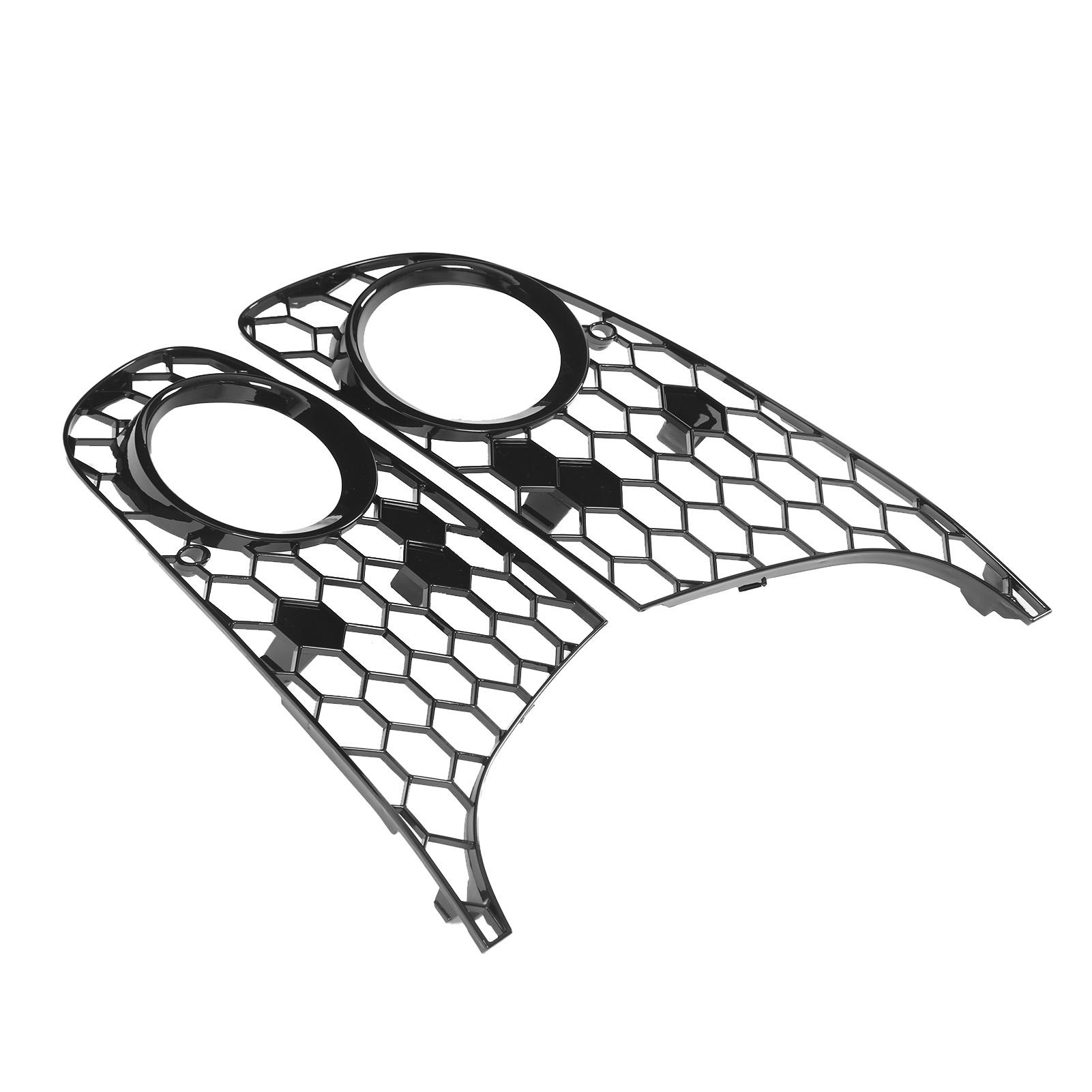 

2pcs Front Bumper Fog Light Grille 5K0853665 Black Mesh Replacement for MK6 2009‑2013