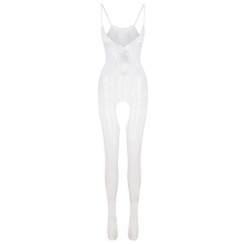 Sexy Red Fishnet Lingerie Women Erotic Mesh Full Body Stockings Sleepwear Jumpsuit Underwear Costume