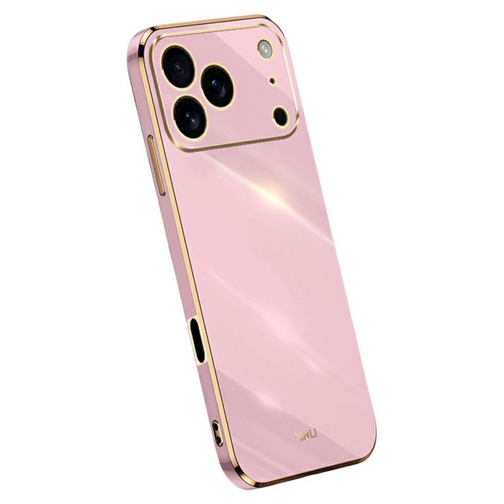 XINLI For iPhone 17 Pro Max Case TPU Phone Cover with Electroplating Frame