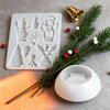 Weihnachts-Silikon-Kerzenständer-Form für Gips-Harz-Guss, Handgefertigte Kerzenhalterform für Feiertags-Heimdekorationsbedarf