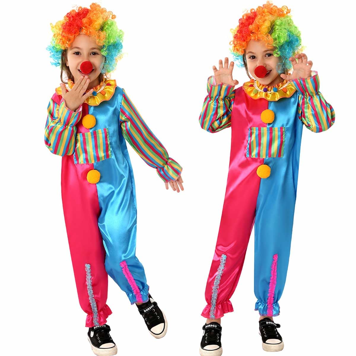 [monoii] Clown Costume for Kids Halloween Outfit Jester Fancy Dress