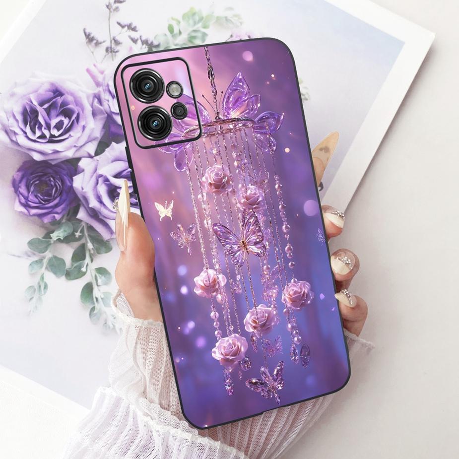 For Motorola Moto G32 Case XT2235-2 XT2235-3 New Flowers Butterfly Painted Cover Soft TPU Phone Case For Moto G32 MotoG32 Fundas