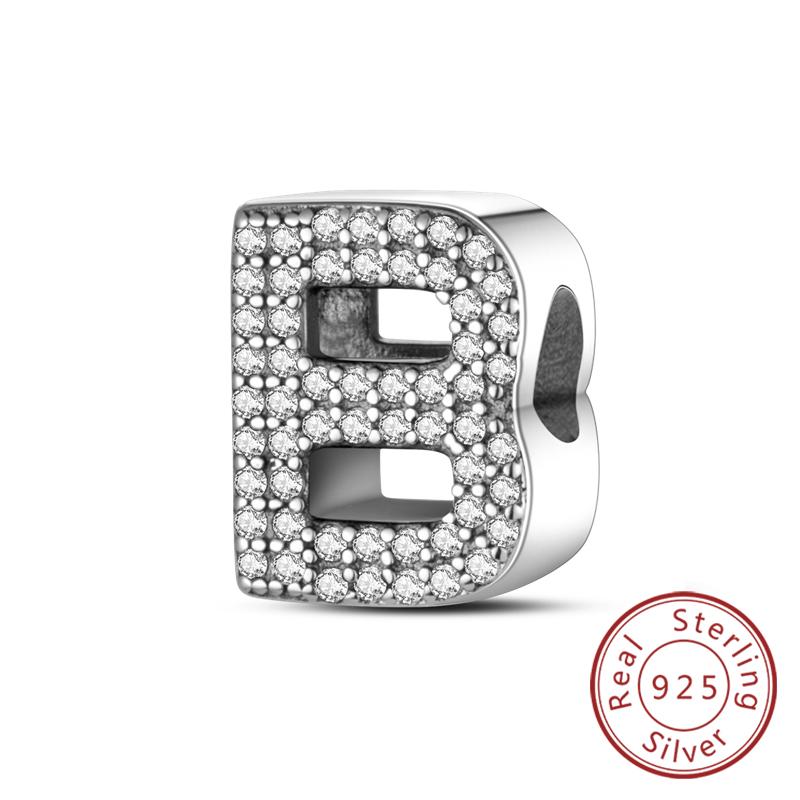 Charms Passen Auf Original Armband A-Z Alphabet Charms Perlen Kupfer 26 Buchstaben Charm Für Frauen Mädchen Diy Feiner Schmuck Geschenk