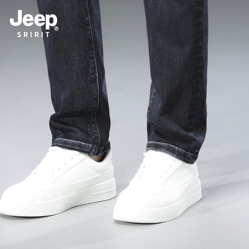 JEEP SPIRIT Men's Slim-Fit Straight Elastic Denim Jeans 7605