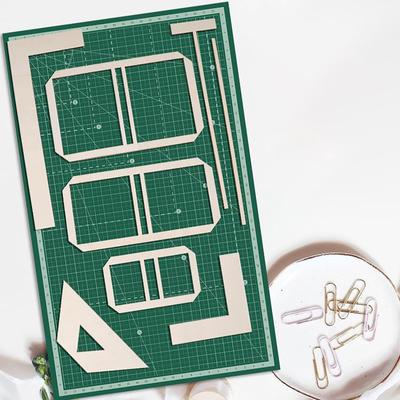 Buchbinde-Bindewerkzeug, einfaches Scrapbooking-Werkzeug, L-förmiges Lineal, T-förmiges Lineal, Abstandsführung, Eckschneidequadrat-Set