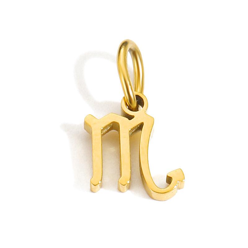 Stainless Steel Zodiac Jewelry Pendants for DIY Necklaces and Bracelets