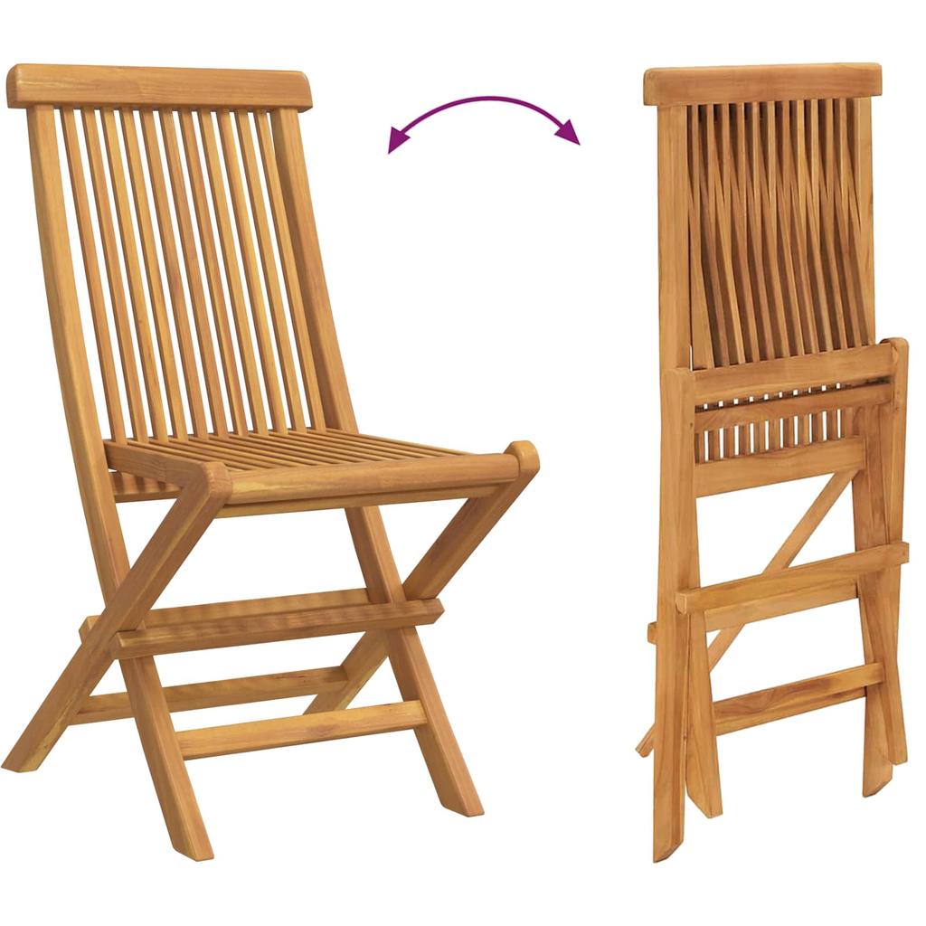 Garden Dining Set 5 pcs Brown Solid Teak Wood