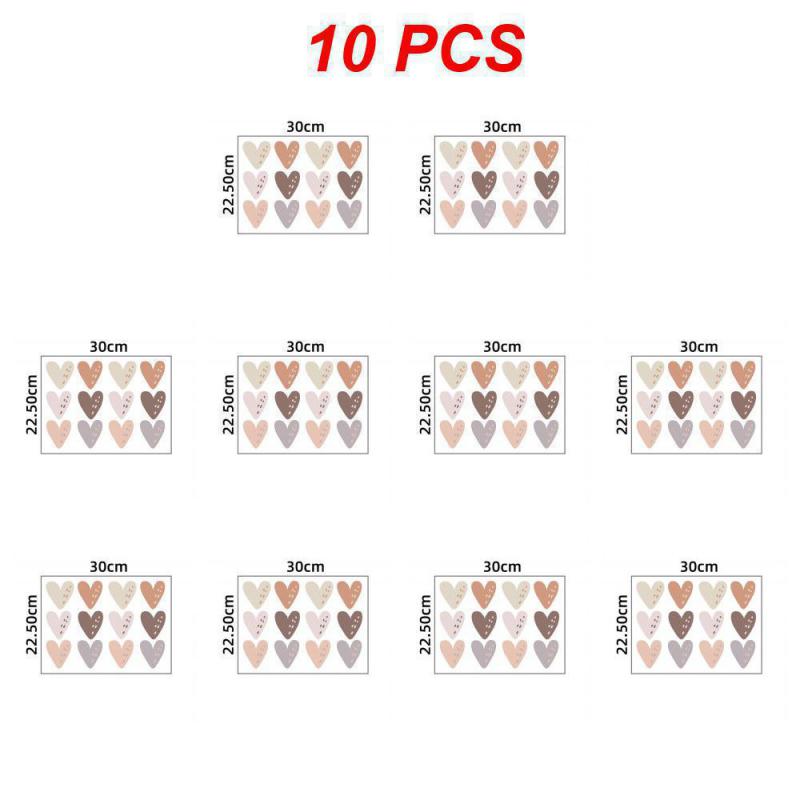1~10PCS New Heart Bohemian Style Wall Stickers Self-adhesive Wall Stickers Decorative Stickers Kids Bedroom Home Decor Wall