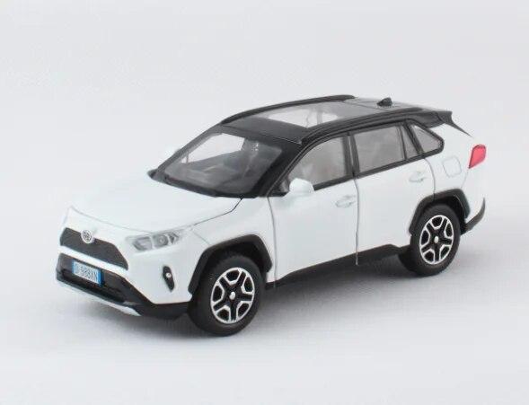 

1:32 Diecast RAV4 Car Model - Lights, Sound, Steering! Perfect Kids Birthday Gift.Off-Road Tundra Truck Toys Ideal for Kids білий