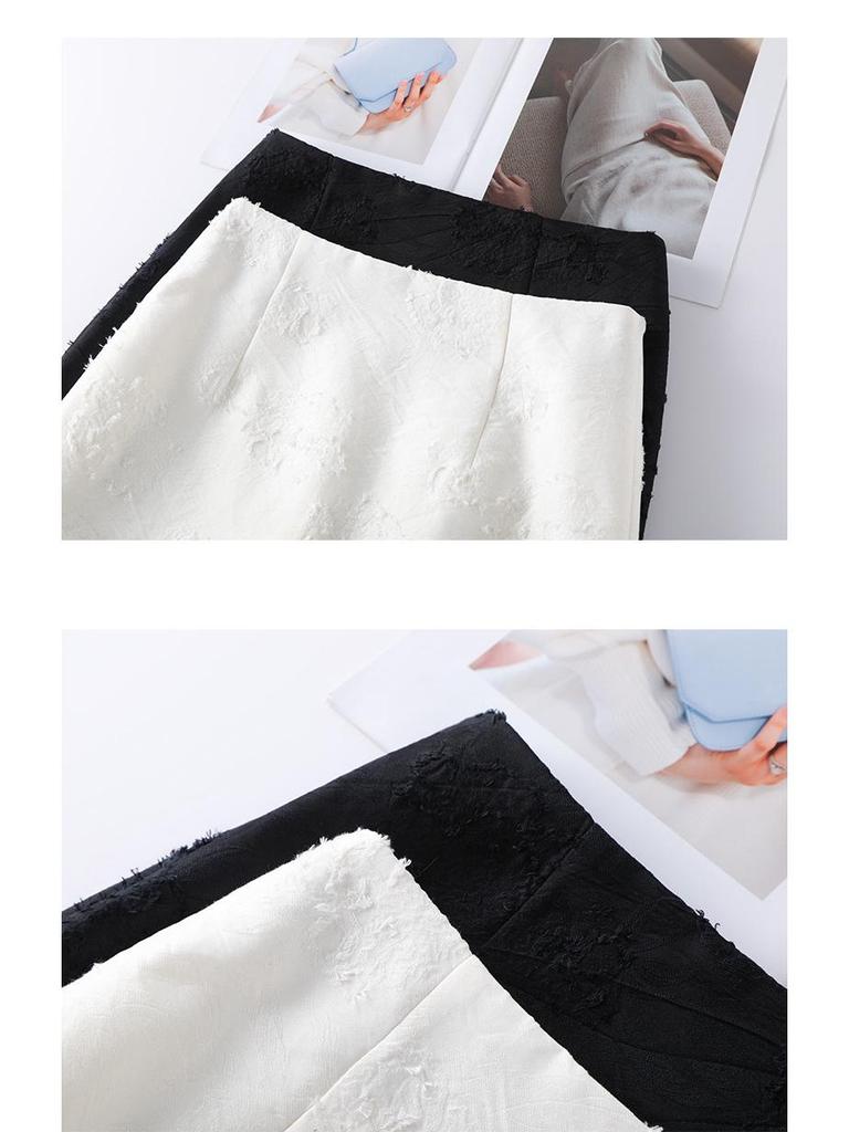 New 2026 Chinese Style Frog Button High-Waisted A-line Jacquard Skirt - Retro and Versatile for Women In Spring