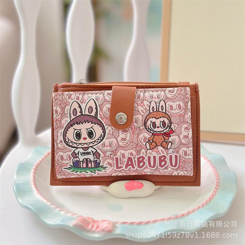 Labubu Card Bag Card Holder, Student Wallet, Public Transportation Card Card Holder, No Card Storage Bag, Portable and Portable Cartoon Wallet