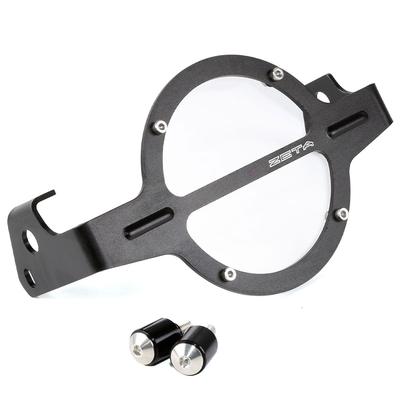 ZETA RACING Headlight Guard CC110 Aluminum Frame Polycarbonate Protector Stainless Steel Bolt Stepping Stone Branch Protection Lens Break Prevention