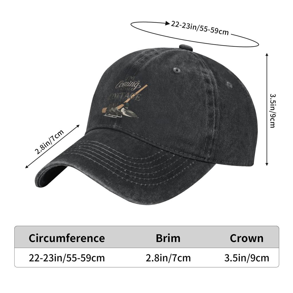 I'm Coming to the Cottage Heated Rivalry Baseball Caps Casual Distressed Denim Snapback Hat Unisex Unstructured Soft Caps Hat