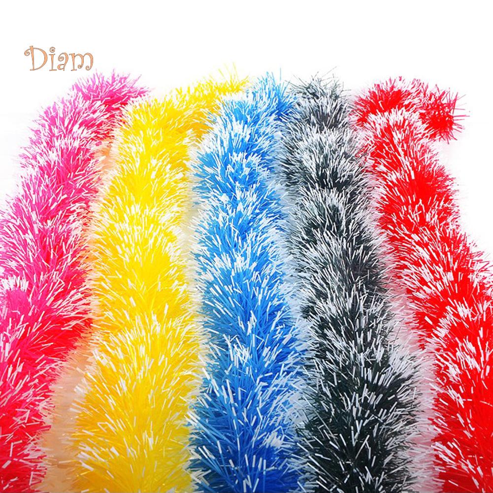 Fetong 2m Long Garland Tinsel Ribbon Christmas Tree Ornament Home Party Decoration