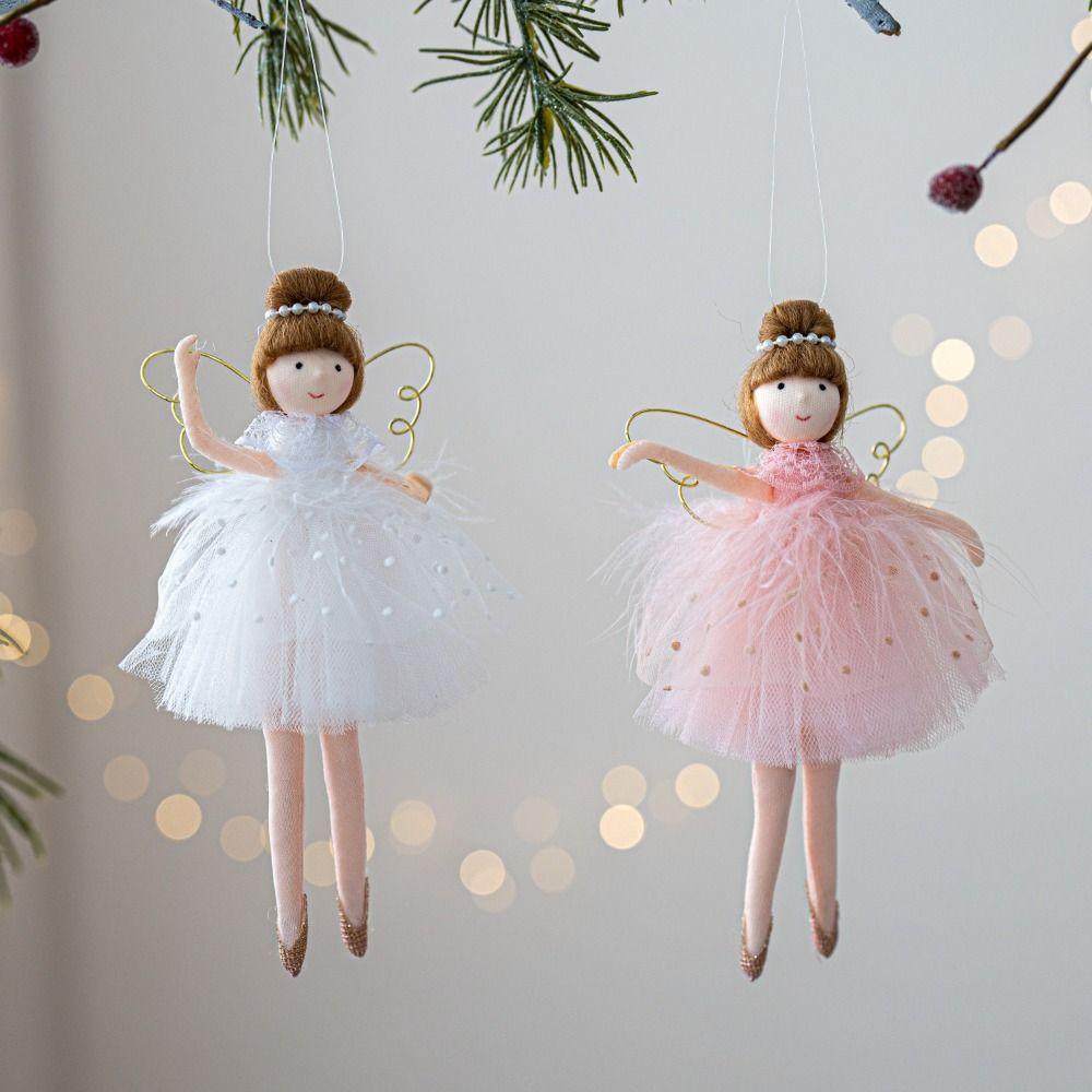 Cloth Christmas Angel Doll Drop Ornaments Angel Girl Christmas Girl Pendant Hanging Pendant Xmas Tree Pendant Festival Decor
