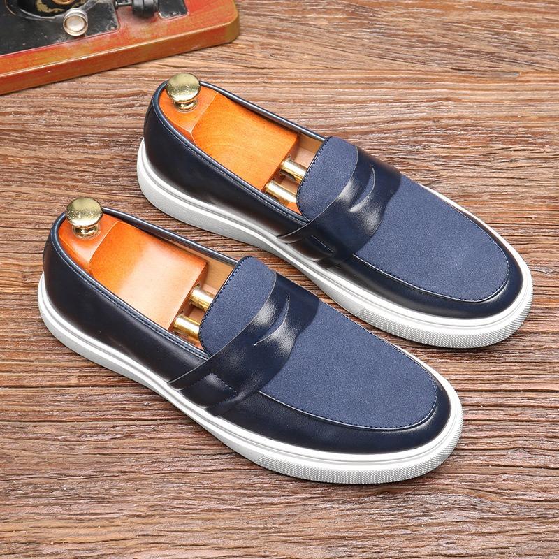 Classic Men Shoes Slip-on Leather Shoes British Style Business Casual Shoes Driving Flats Outdoor Platform Men Loafers Mocasines