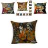 Luxurious Van Gogh Starry Night Square Cushion Covers With Premium Cotton Linen
