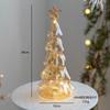 Glowing Glass Christmas Tree Ornaments Home Luminous Desktop Decoration Led Night Light Party Xmas Decorations Festival Kid Gift