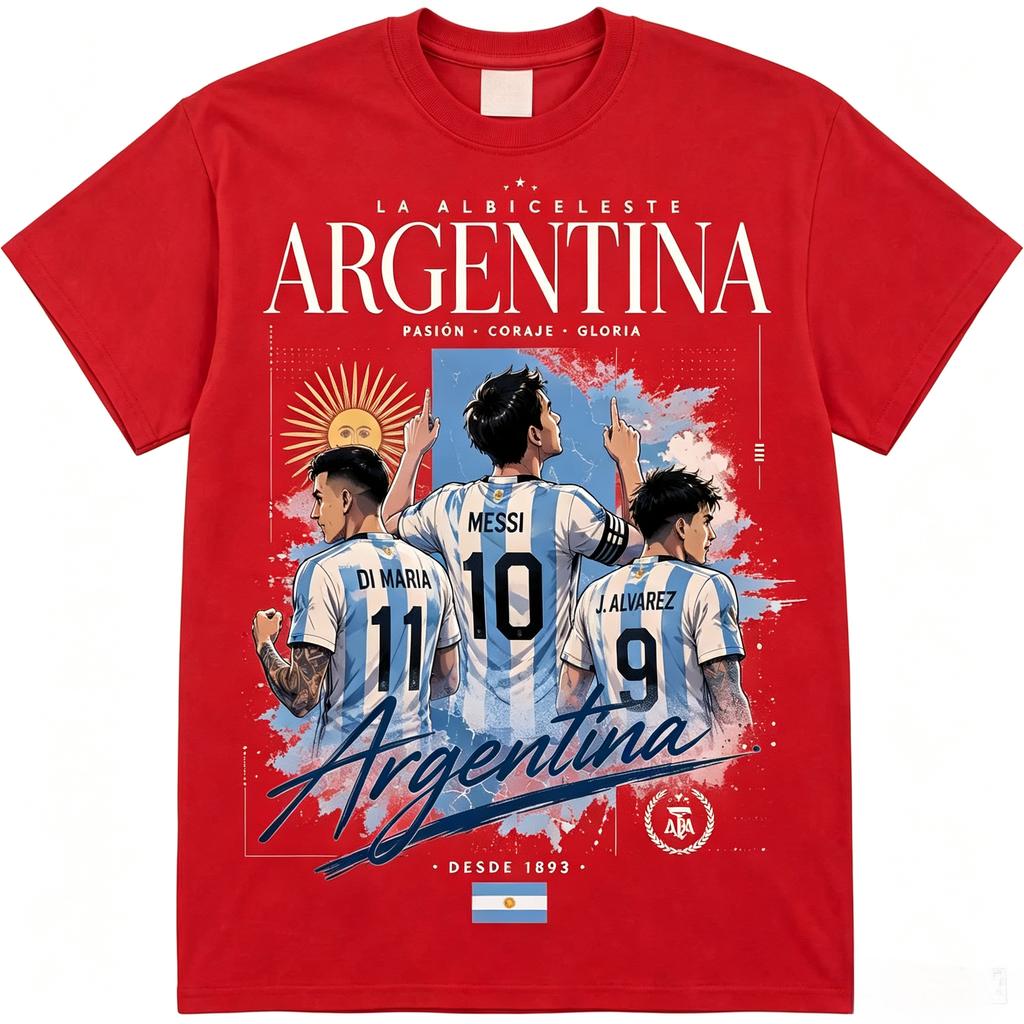 Unisex Argentina La Albiceleste Graphic T Shirt Messi Di Maria Alvarez World Cup Soccer Football Fan Gift Tee