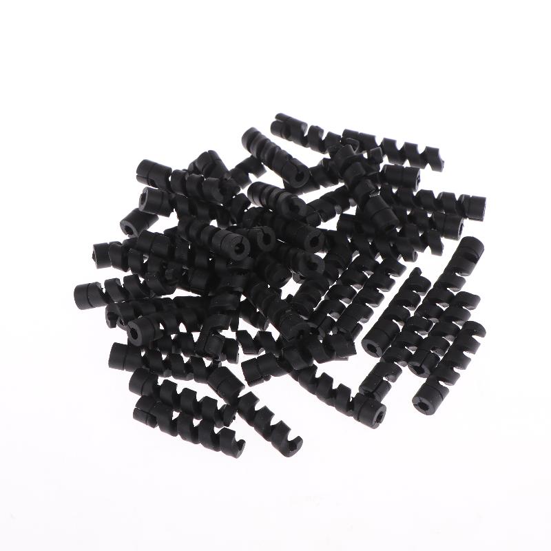 50Pcs Data Cable Wired Earphone Silicone Protective Case Mobile Phone Charging Cable Earphone Cable Spiral Protector