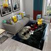 Cute Cartoon Santa Pattern Carpet Christmas Collection Living Room Bedroom Carpet Children's Room Hallway Bathroom Anti-Slip Rug