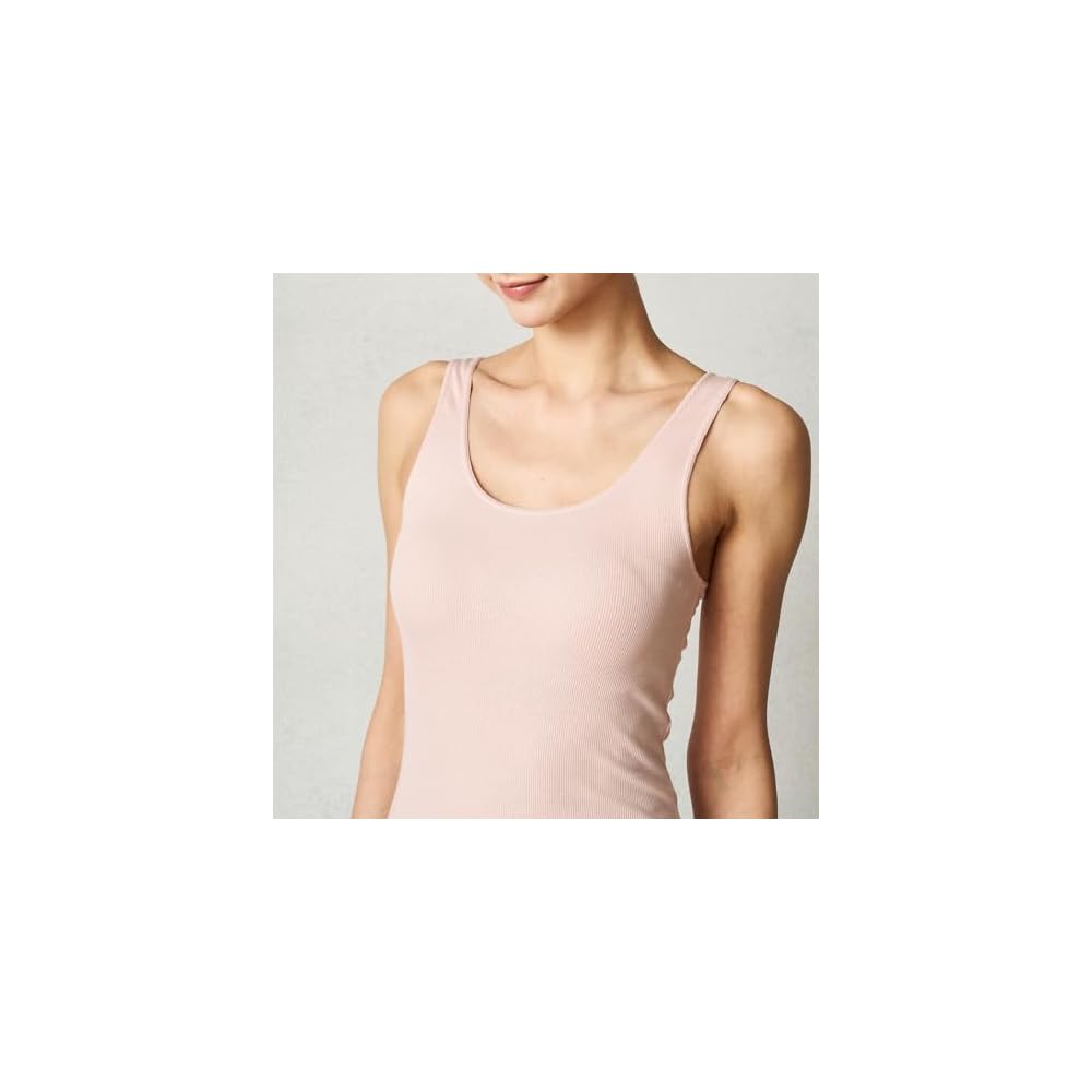 ReFa Vital Tech Moist Rib Tank Top Camisole Beige Size LL