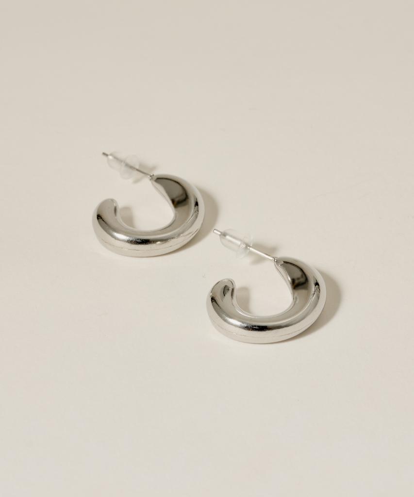 Novice Tokyo Nuance Hoop Pierce Earrings [Stainless] / Silver