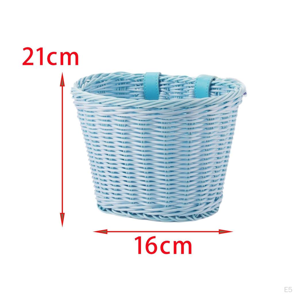 Kids Bicycle Basket Set with Melodious Bell, Front Handlebar Carrier