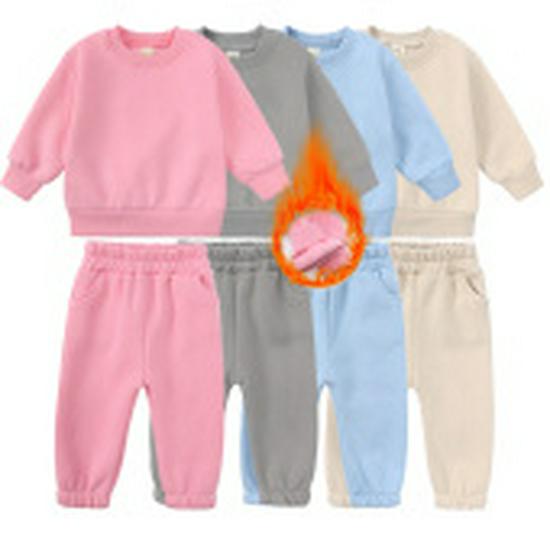 2025 Kids' Autumn/Winter Sweatshirt Set: Casual Hooded Two-Piece for Boys and Girls