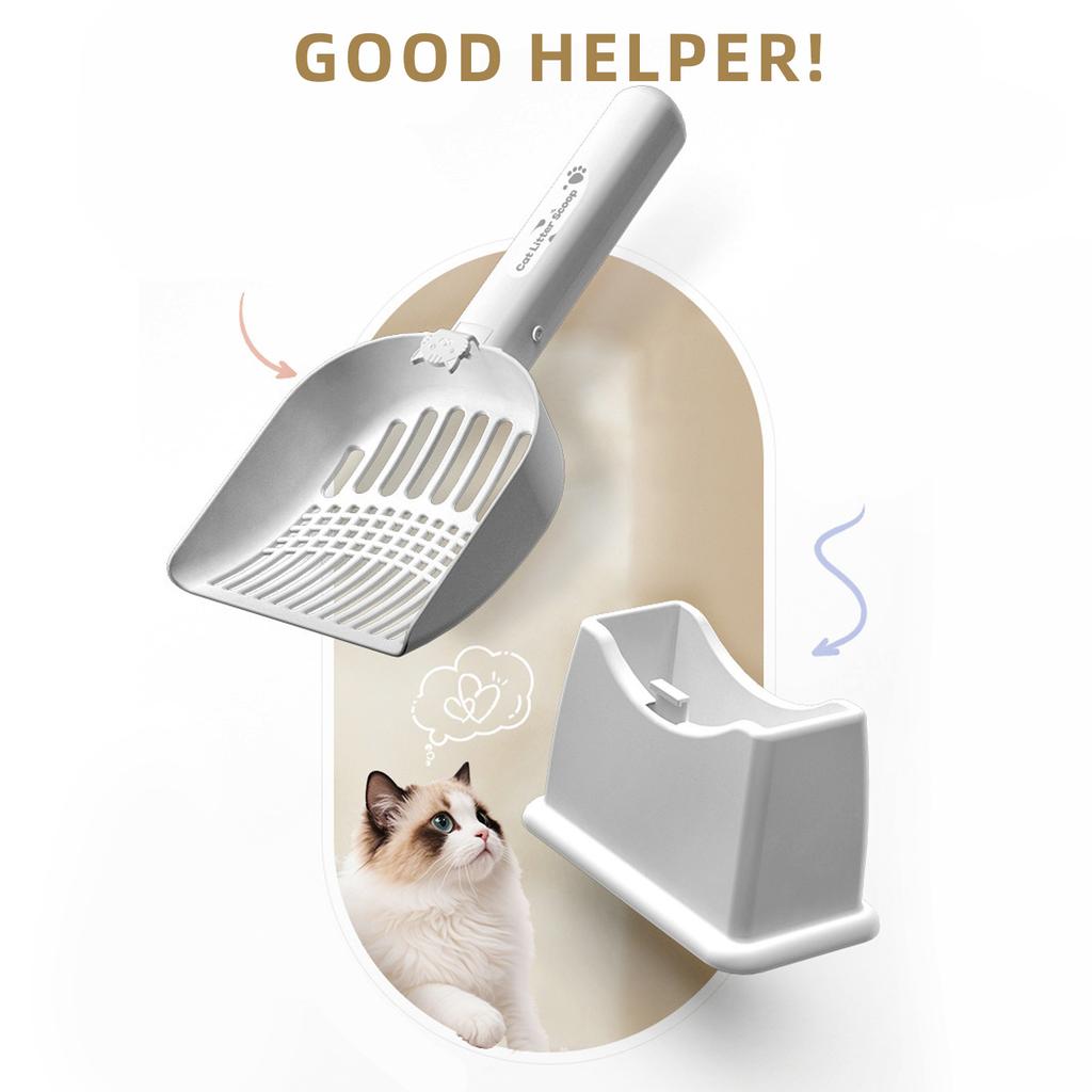 Otomatik Kedi Kumu Küreği Tutuculu Ultraviyole Sterilizasyon Lambalı Type-C Şarj Edilebilir Asılabilir