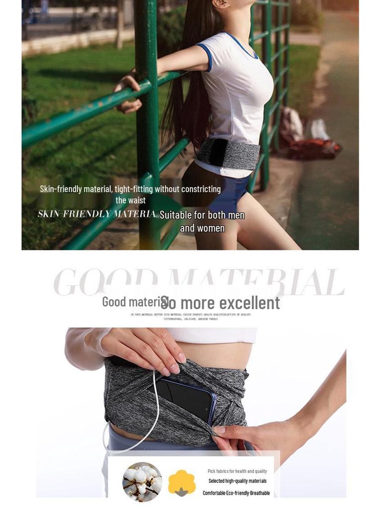 Adjustable Elastic Waist Pack with Water Bottle Holder and Phone Pocket