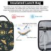 Magic Moon Moth and Moon Phases in Gold Colors Thermal Lunch Bag for Women Reusable Portable Lunch Box Waterproof Cooler Tote