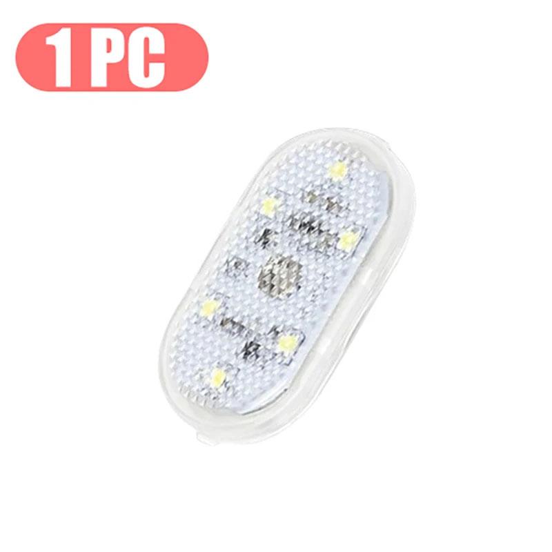 1/2/4PC Mini Car LED Light USB Charging Interior Lighting Lamp for Armrest Box Switch Touch Magnetic Reading Lamp Foot Light