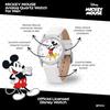 Disney Mickey Mouse Adult Classic Cardiff Jointed Hand Analog Quartz Leather Strap Watch White 2 - Silver Case/White