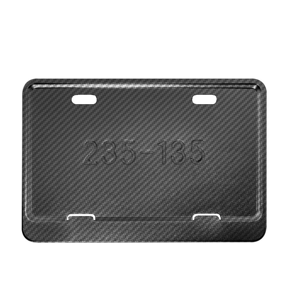 Motorcycle License Plate Frames Universal Mount Metal License Plate Holder Solid Style License Plate Holders Frame Black/Carbon