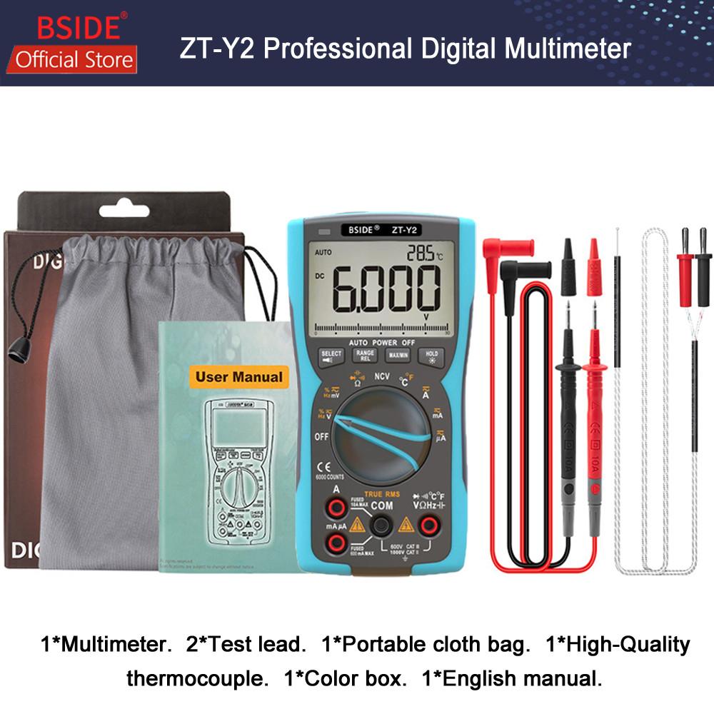 

Цифровий мультиметр True Rms Автоматичний вибір діапазону Ємність Температура Напруга Струм Гц Ом Тестер робочого циклу з аналоговою панеллю Y2 Basic version