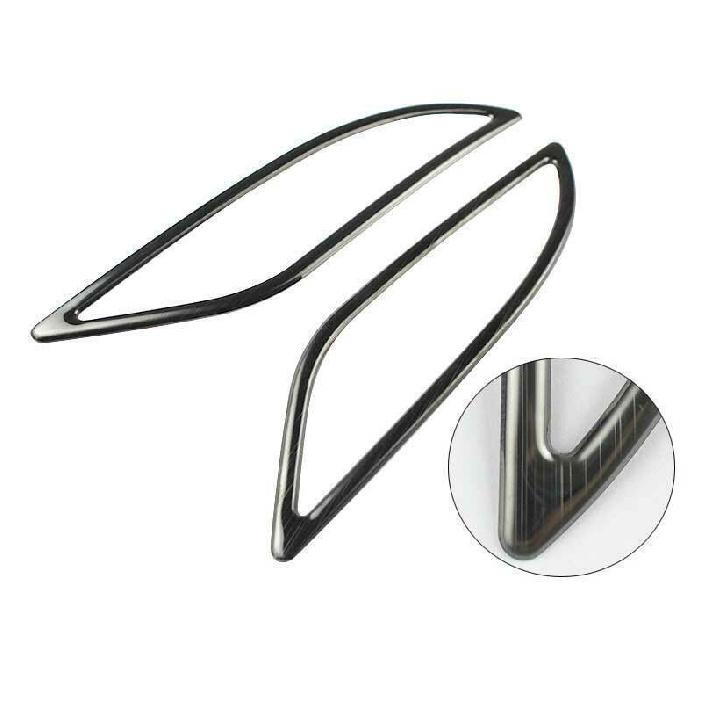 Frame Trim Black Titanium 2PC Rear Fog Light Lamp For Chevrolet Malibu 2016-2018