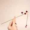 Romantic Rose Chinese Style Tassel Hair Clip Women's Fashion Handmade Hair Clip Exquisite Gift Women Hair Needle Hair Accessory