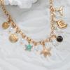 Boho Starfish Multi-elements Pendant Choker Necklaces for Women  Metal Shell Necklaces Girl Aesthetic Party Jewelry Gift
