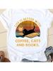 Wounisex Tee Clothing Cat Books Love New Summer Fashion Female Short Sleeve Ladies T-Shirts Casual Graphic T Shirt Clothes