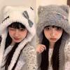 Oversized Bear Hat New Year Winter Party Decorations Festive Stage Shows Furry Ear Cute Oversized Hats Headdress  Gray