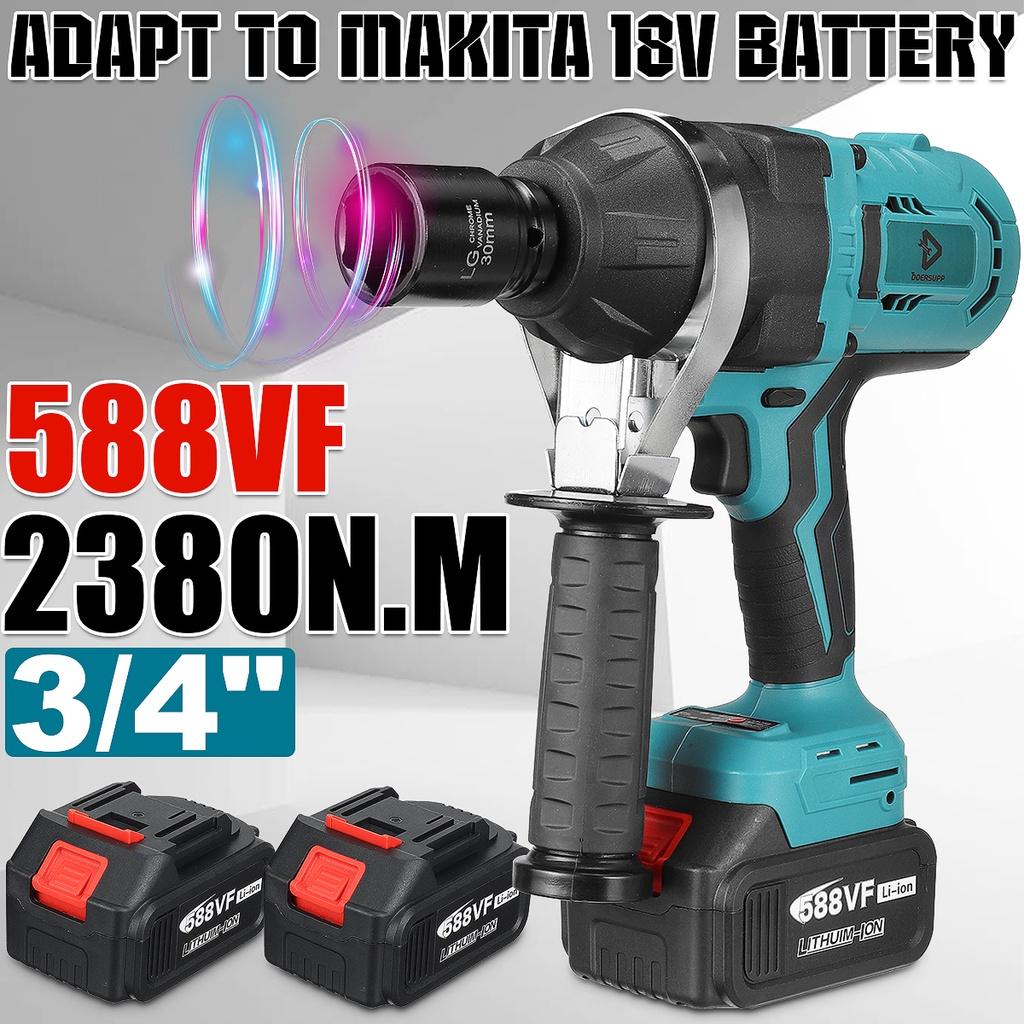 3/4 Inch 2380N.M High Torque Brushless Electric Impact Wrench 2380N.m Socket Wrench Cordless Driver Tool