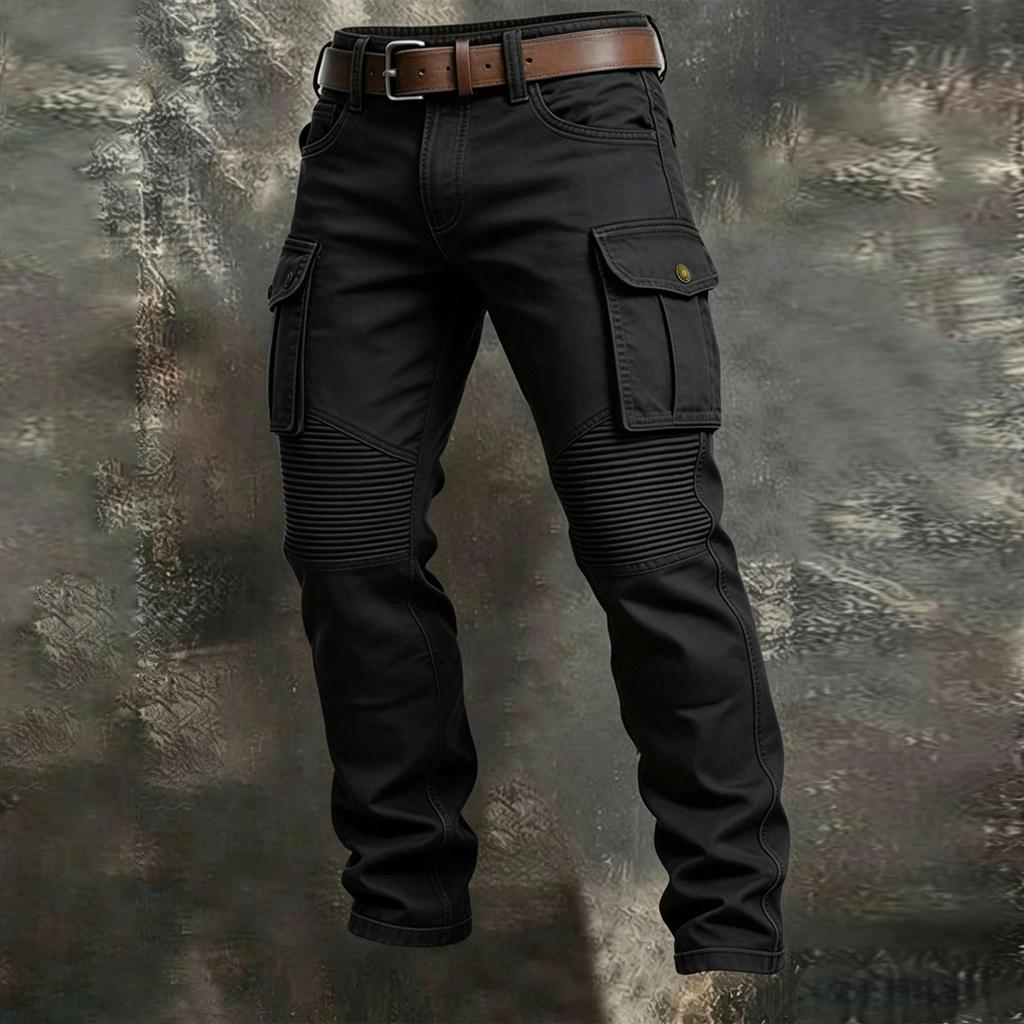 Pantaloni Cargo da Escursionismo da Uomo con Tasche Multiple, Patchwork per Sport all'Aperto
