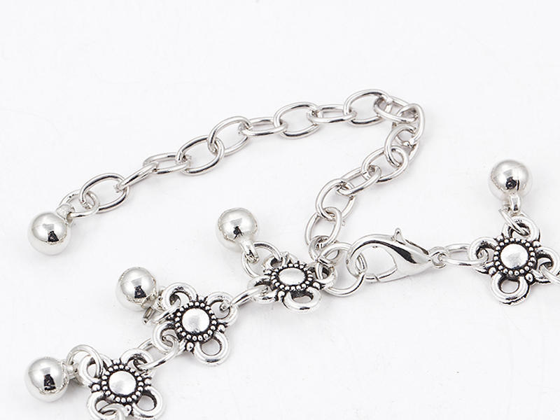 Cavigliera In Argento 925 Per Donna - Holibanna Modello Semplice Cuban Link, Regolabile 20+5 Cm, Estate Spiaggia