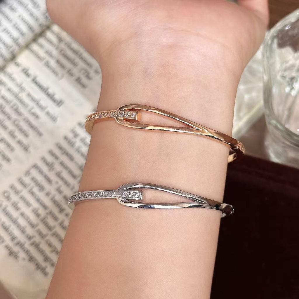 New geometric interwoven line bracelet light luxury Japanese and Korean bracelet ins style hand jewelry
