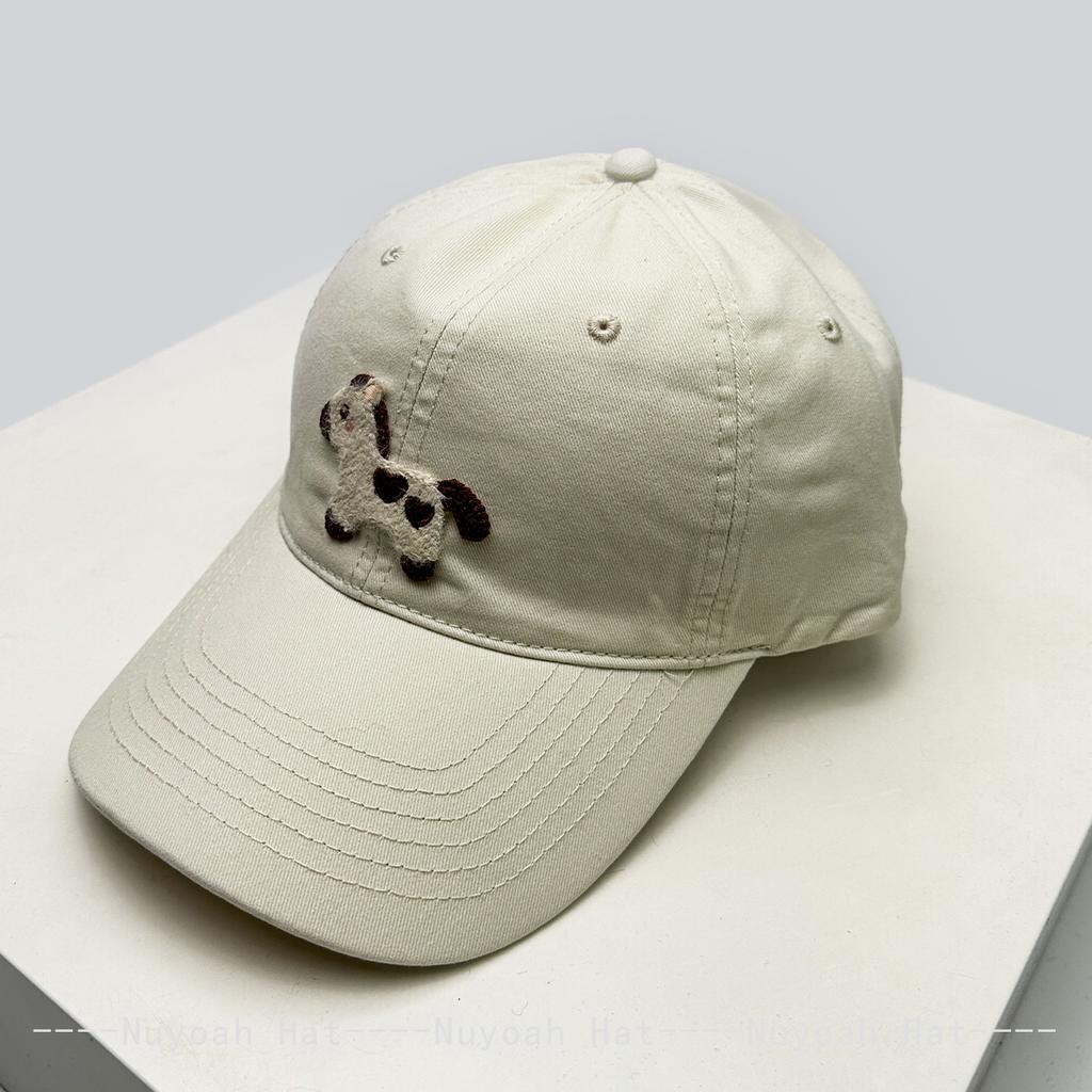 New Unisex Korean Cute Little Horse Baseball Hats Sunshade Cartoon Versatile Simple Peaked Caps Casual Fashion Preppy Style Ins